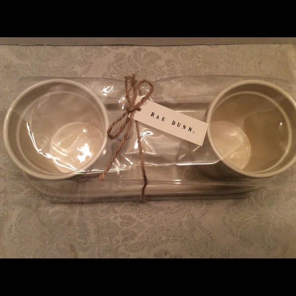 Rae Dunn 2 fall planters with stand - Picture 3 of 5